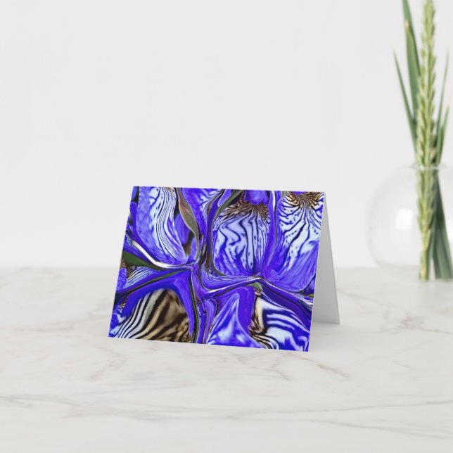 Purple Iris Flower  Note Card (Front)