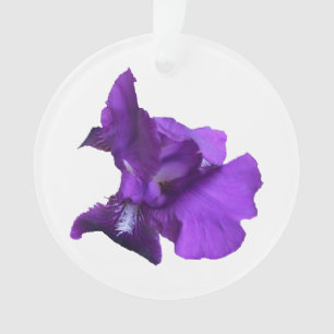 Purple Iris Flower Ornament