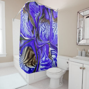 Purple Iris Flower Shower Curtain