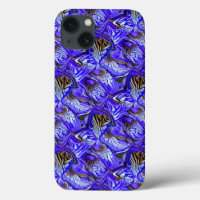 Purple Iris Flower / Slanted / Tiled /