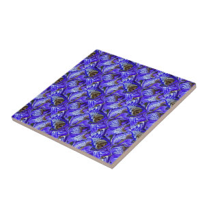 Purple Iris Flower / Slanted / Tiled / Ceramic Tile