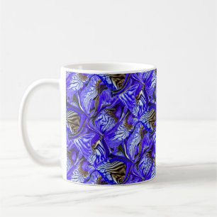 Purple Iris Flower / Slanted / Tiled / Coffee Mug