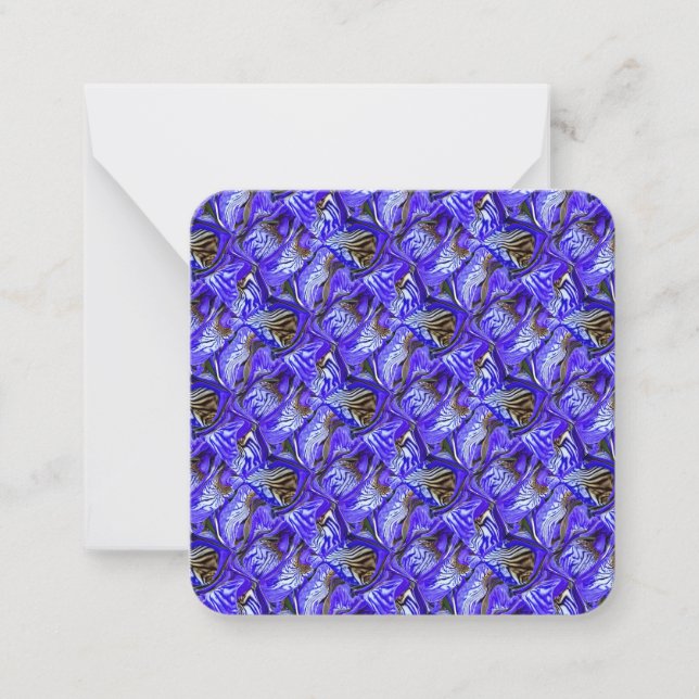 Purple Iris Flower / Slanted / Tiled / Flat  Card (Front)