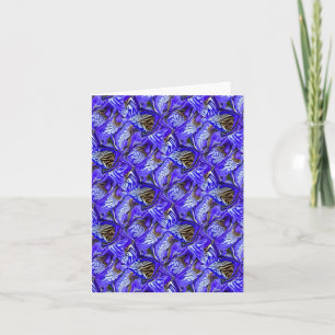 Purple Iris Flower / Slanted / Tiled / Folded Note Card