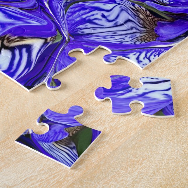 Purple Iris Flower / Slanted / Tiled /  Jigsaw Puzzle (Side)