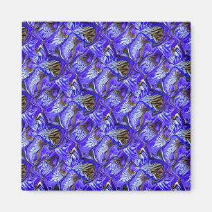 Purple Iris Flower / Slanted / Tiled /  Magnet