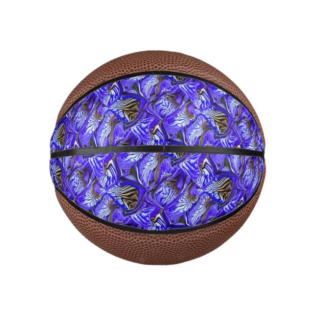 Purple Iris Flower / Slanted / Tiled /  Mini Basketball (Front)