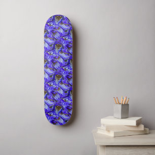 Purple Iris Flower / Slanted / Tiled / Skateboard