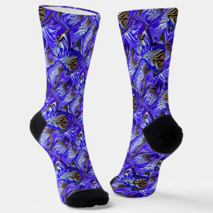 Purple Iris Flower / Slanted / Tiled / Socks