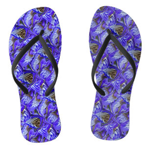 Purple Iris Flower / Slanted / Tiled / Thongs