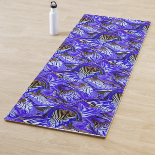 Purple Iris Flower / Slanted / Tiled / Yoga Mat