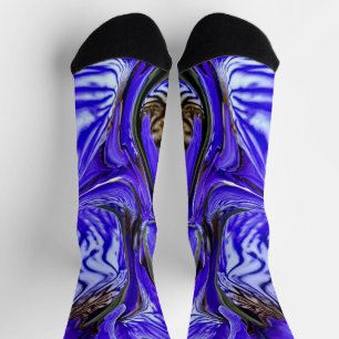 Purple Iris Flower Socks