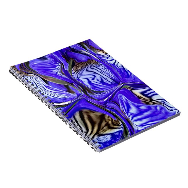Purple Iris Flower Spiral  Notebook (Right Side)
