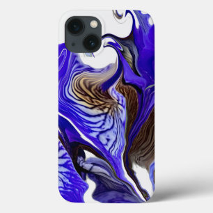 Purple Iris Flower Swirls iPhone 13 Case