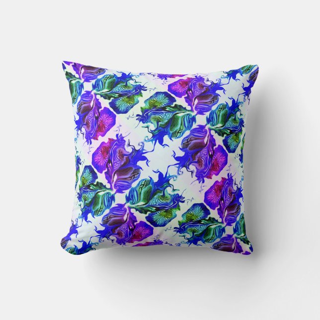 Purple Iris Flower Swirls / Filters / Tiling / Cushion (Front)