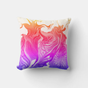 Purple Iris Flower Swirls / Ipanema / Cushion