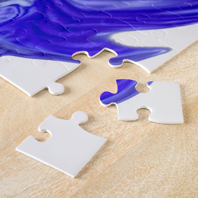 Purple Iris Flower Swirls Jigsaw Puzzle (Side)