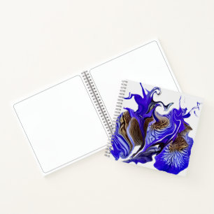 Purple Iris Flower Swirls Sketch Notebook