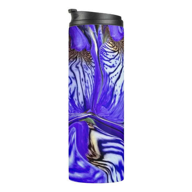 Purple Iris Flower  Thermal Tumbler (Rotated Right)