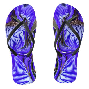 Purple Iris Flower Thongs