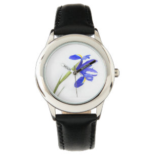 Purple Iris Flower Watch