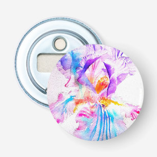 Purple iris Flower Wedding Favour Floral Flower Bottle Opener