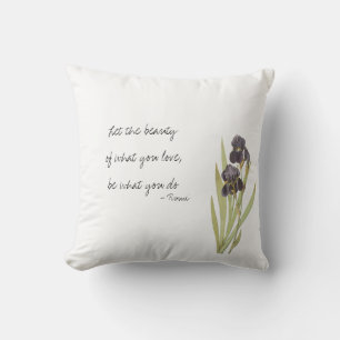Purple Iris Flowers Cushion