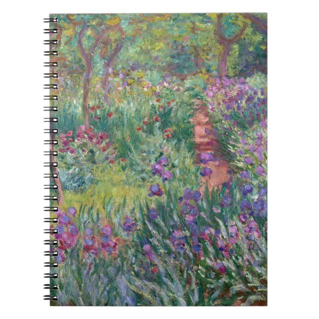 Purple Iris Garden Impressionist Notebook (Front)