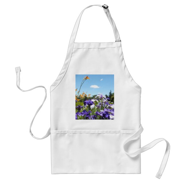 Purple Iris Garden Standard Apron (Front)