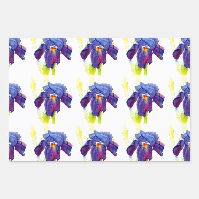 Purple Iris Gift Wrap (Front)