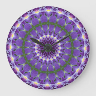Purple Iris Kaleidoscope clock