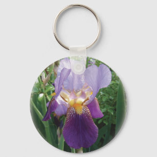 Purple Iris Key Ring