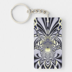 Purple Iris Key Ring