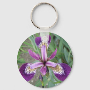 Purple Iris Keychain
