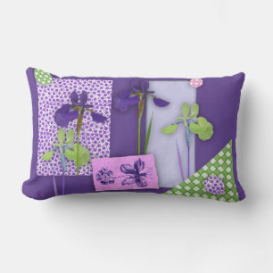 Purple Iris Lumbar Cushion