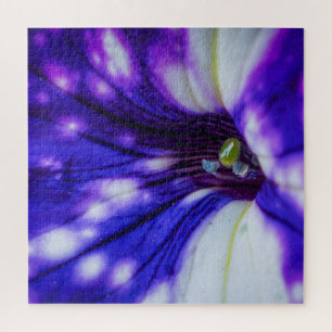 Purple Iris Macro – Vibrant Floral Close-Up Art Jigsaw Puzzle