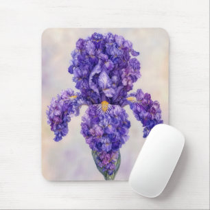 Purple Iris Made of Many Mouse Pad