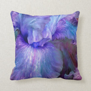 Purple Iris Moods Art Decorator Pillow