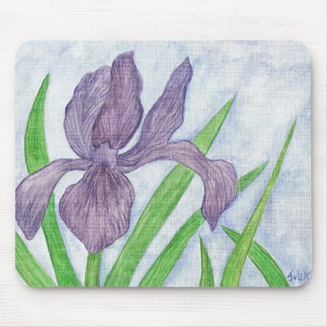 Purple Iris Mousepad (Front)