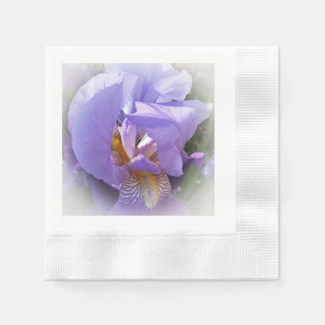 purple iris napkin (Front)