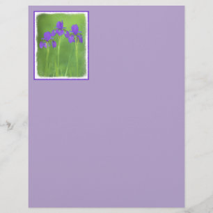 Purple Iris Painting - Original Flower Art