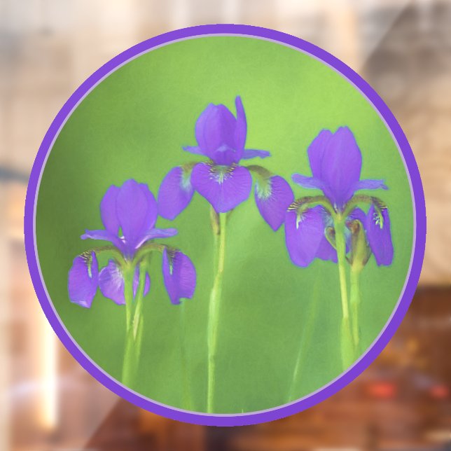 Purple Iris Painting - Original Flower Art (Sheet 2)