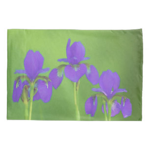 Purple Iris Painting - Original Flower Art Pillowcase