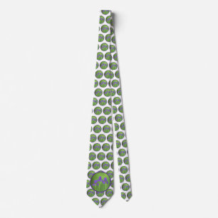 Purple Iris Painting - Original Flower Art Tie