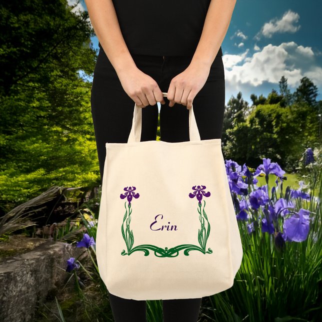 Purple Iris Personalised Tote Bag (Creator Uploaded)