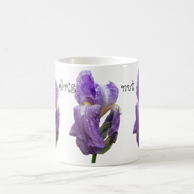 Purple Iris Photograph Coffee Mug (Center)