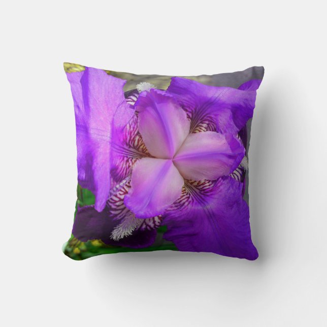 Purple Iris Pillow (Front)