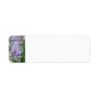 Purple Iris Return Address Label