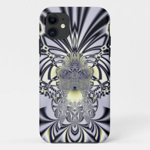 Purple Iris Sacred Geometry Fractal Art iPhone 11 Case