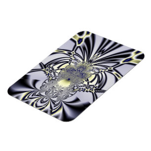Purple Iris Sacred Geometry Fractal Art Magnet